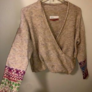 Anthropologie Boho Wrap Sweater